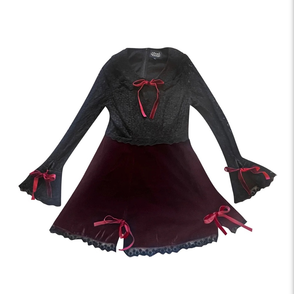 Tunnel Vision XS Black Alexa Babydoll Mini Dress!